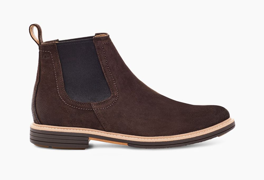 Ugg Baldvin - Mens Chelsea Boots - Chocolate - NZ (6592QTDAW)